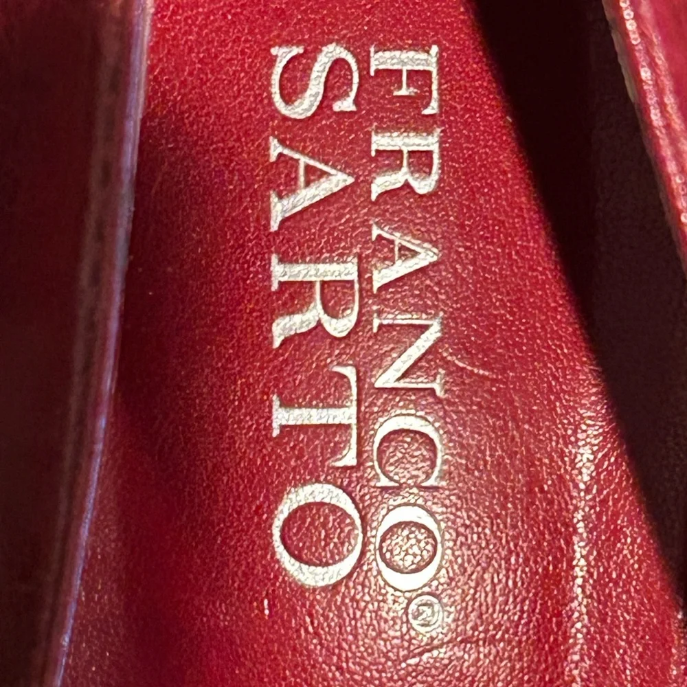 Franco Sarto Burgundy Leather Heels - Picture 4 of 6